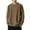 Khaki, variant on JHLZHS Baseball Jacket Male Autumn and Winter Round Neck Sweater Mens Knitwear Patterned Long Sleeved Solid Color Striped Loose Sweater Flannel Jacket Men 132