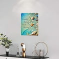 thumbnail image 3 of Beach Nautical Bathroom Wall Art Ocean Coastal Seashell Starfish Pictures Wall Decor Shell Breathe Relax Soak Unwind Canvas Painting Prints Modern Artwork Home Decor for Bedroom Living Room 12"x16", 3 of 6