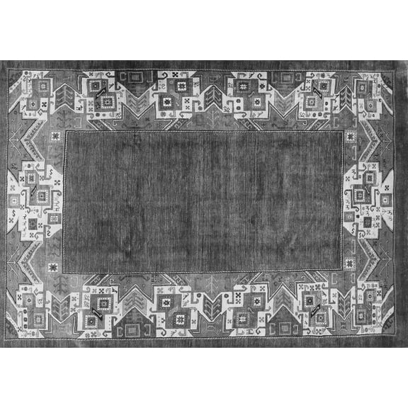 Ahgly Company Indoor Rectangle Persian Gray Traditional Area Rugs, 5' x 7'