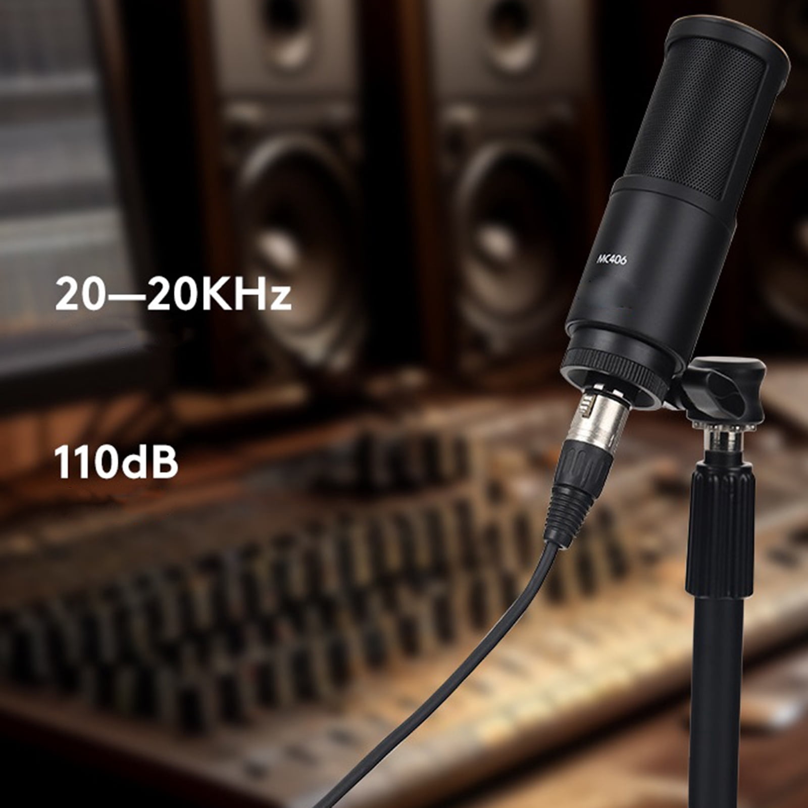 MC406 USB Condenser Microphone For Clear Auditory 360 Degree Rotation For Musicians And Content Creator