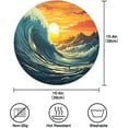 thumbnail image 7 of Surfer Riding Waves Round Placemats Washable Placemats Non-Slip Heat-Resistant Table Place Mats for Dining Kitchen Holiday Party Table 15.4"-4PCS Home Decor, 7 of 7