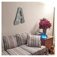 thumbnail image 4 of 20" Metal Letter A Wall Decor, Silver with Rusted Edges, Galvanized Wall Mountable Decoration for Country, -Century, or Farmhouse Themed Room or Event, 4 of 6
