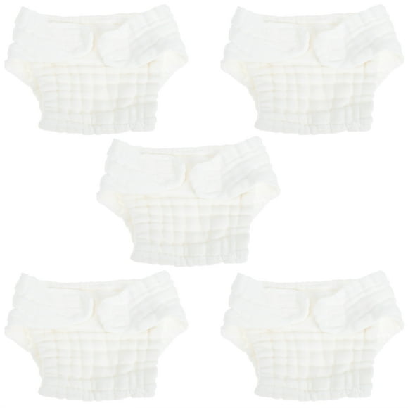 5 pañales de tela reutilizables para recién nacidos, talla S.
