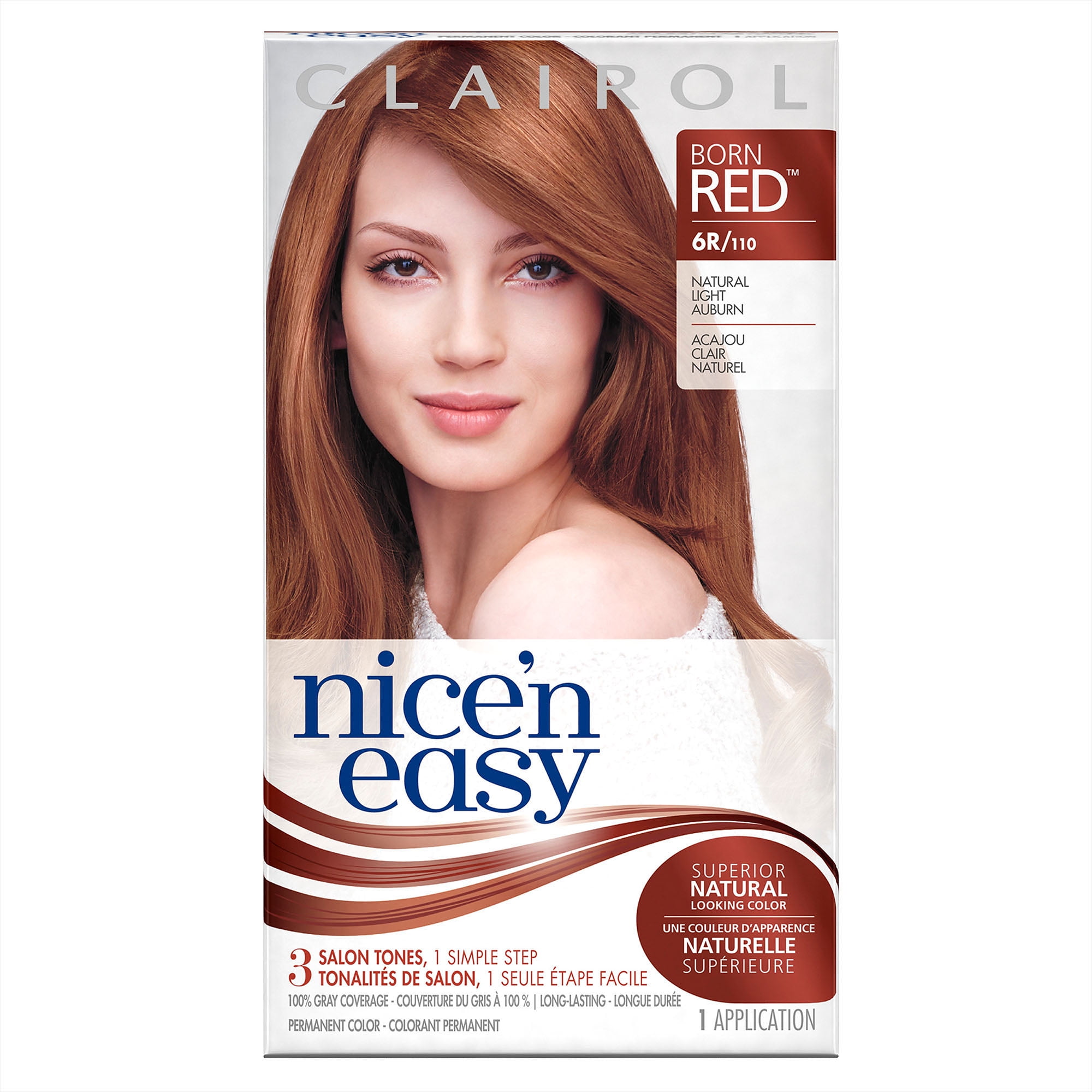 Clairol Nice 'n Easy Born Red Permanent Hair Color, 6R/110 Natural ... Natural Hair Color Dye