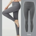 thumbnail image 2 of Sngxgn High Waisted Leggings for Women Full Length Women's Leggings(Grey,XXL), 2 of 9