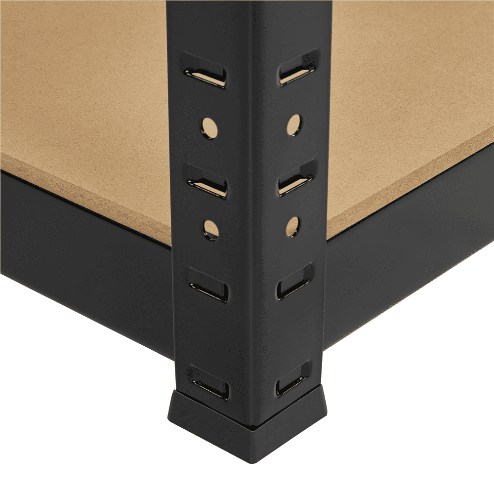 Fullfurnique 71″ Height Adjustable 5 Tier Steel Storage Shelves, Black