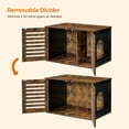 thumbnail image 2 of FEANDREA Cat Litter Box Enclosure with Removable Divider, Indoor Cat House, End Table with 2 Shutter Doors, 31.5 x 20.9 x 19.4 Inches, Rustic Brown and Black, 2 of 7