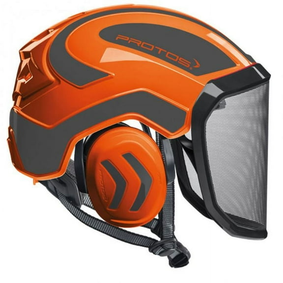 Pfanner Protos Integral Arborist Helmet - Orange/Grey