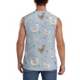 thumbnail image 4 of Goofa Funny Chicken Printed Men's Sleeveless T-Shirt - Athletic Gym Workout Tank Top for Men - Moisture-Wicking, UPF 30+ Quick-Dry Muscle Tee-Small, 4 of 8