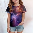 thumbnail image 2 of Shadoumai 100 Days Of School T Shirt Youth Girls Letter Print Crew Neck Short Sleeve T Shirts Funny Funny Tees Tees Shirts for Youth Boys Girls, 2 of 3