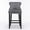 Gray 1, variant on Velvet Counter Height Bar Stools Set of 2, Upholstered Barstools with Button Tufted Back and Nailhead Trim, Modern Wing-Back Counter Height Chair for for Kitchen, Home Bar, Dining Room, Blue