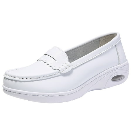 

ZIZOCWA Nursing Shoes Women Casual Dress Shoes For Women With Short Heels Women Shoes Of Wedges Soft Bottom Outdoor Slip On Boat Comfortable Loafers Kids Casual Shoes