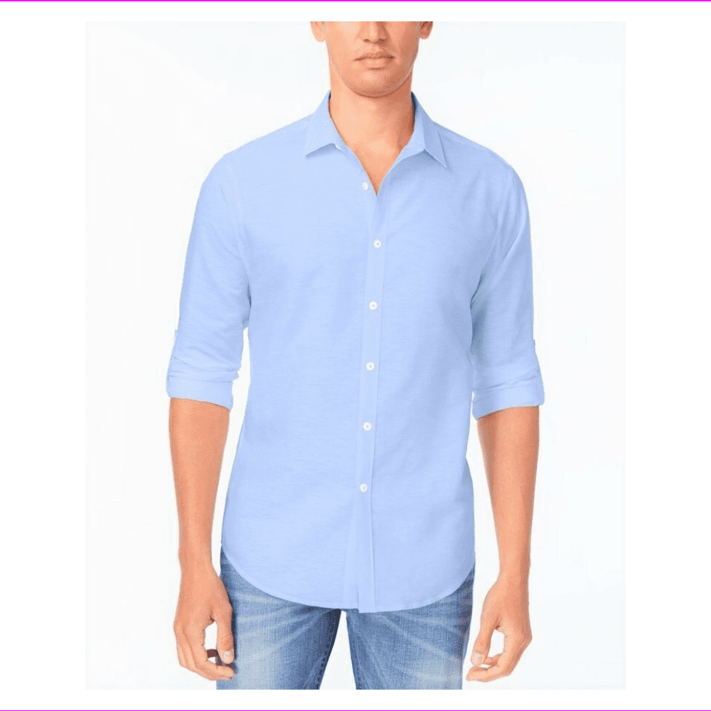 INC International Concepts Hyper Casual Plaid Long Sleeve Button Down Shirt NWT 