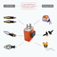 thumbnail image 5 of 2 Pcs Relais Clignotant 12V 2 Broches Orange Indicateur Réglable Relais Central Clignotant pour Moto Scooter Clignotant Relais LED, 5 of 5