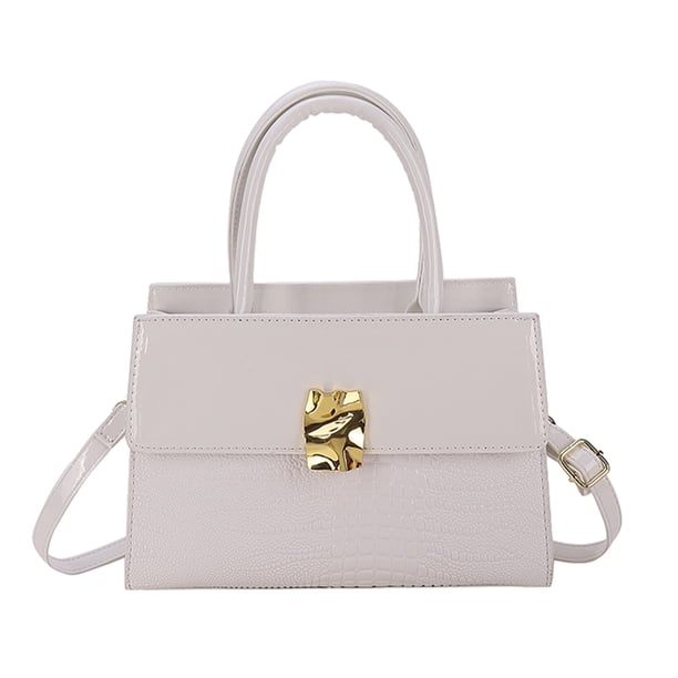 Qarigey Cartera segura de piel de vaca para mujer, elegante y con correa ajustable, bolso cruzado para el hombro Bolsas de mensajero y de hombro Beige