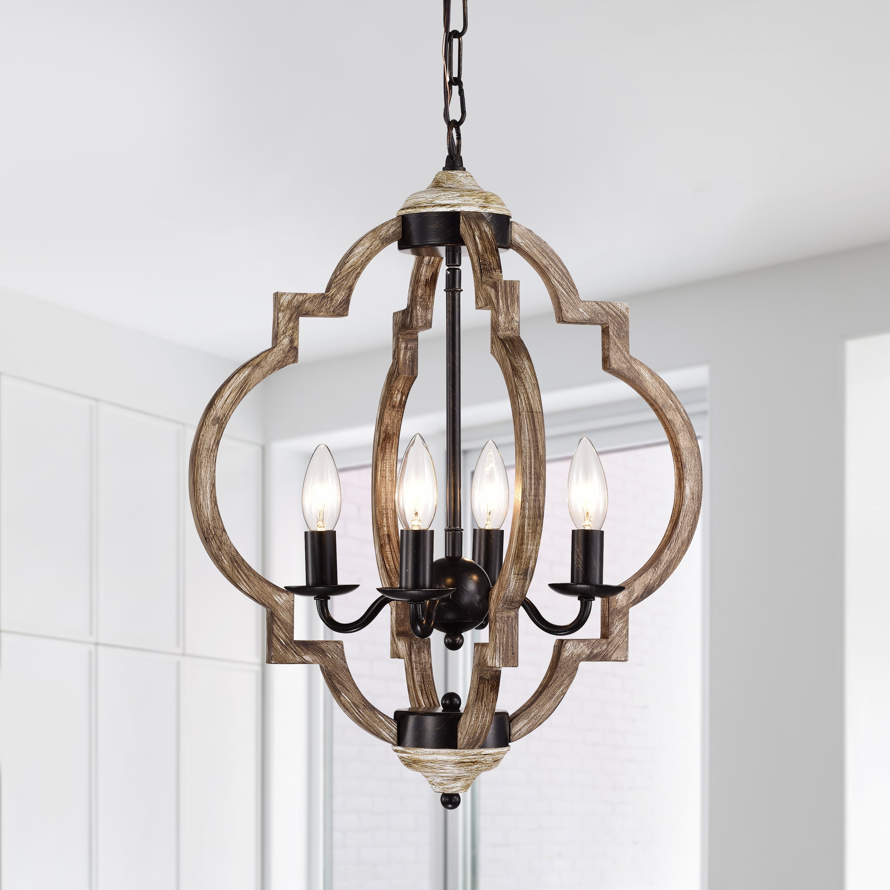 LaLuLa Farmhouse 4-Light Chandelier Hanging Ceiling | Ubuy Malaysia