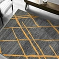 thumbnail image 5 of HR HANDCRAFT RUGS HR Modern Geometric Diamond Pattern Contemporary Abstract Area Rug Yellow - 5' X 7', 5 of 5