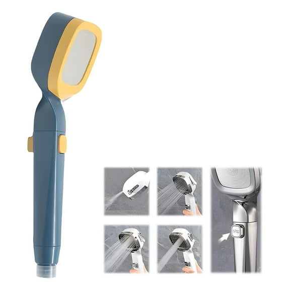 Hand Showers 4- Handheld Pressurized Shower Head with Pause