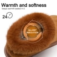 thumbnail image 5 of Ecetana Women's Fuzzy Plush House Slippers Warm Memory Foam Indoor Outdoor Non-Slip Booties, 5 of 9