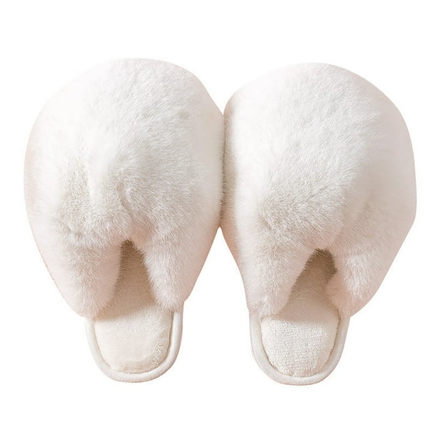 Pantuflas calientes de la bola de la felpa de las mujeres, pantuflas lindas de la felpa Pantuflas del algodón de Baotou del invierno de las mujeres Wmkox8yii hj789