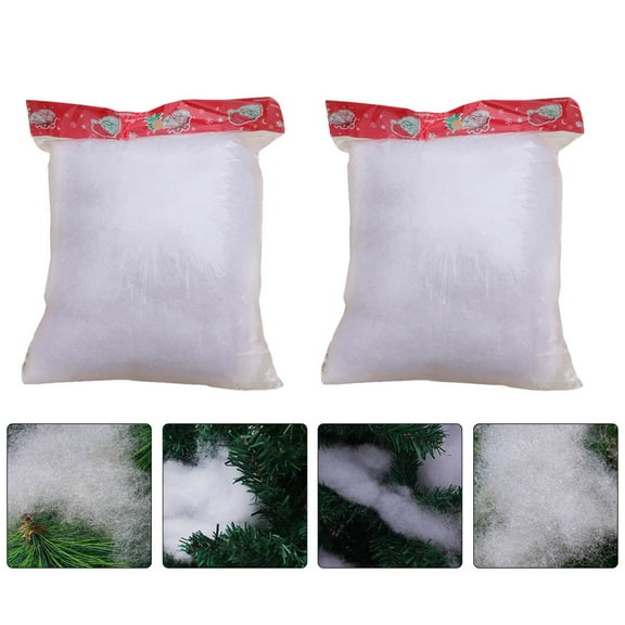 Raindrops Christmas Snow Props Fake Snow for Decoration White Artificial Snow 2 Bags  pp cotton