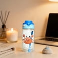 thumbnail image 5 of PEONAVET Plastic Cups With Lids And Straws Kids Toddler Sippy Cup LeakProof Portable Water Bottle Soft Silicone Mouth Straw For Baby Toddler Daily Use, 5 of 6