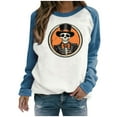 thumbnail image 2 of HOOJT Womens Halloween Shirts Oversized Loose Long Sleeve Sweatshirts Fall Round-Neck Blouses Cute Funny Printed Sweaters Crewneck Pullover Top Halloween Costumes, 2 of 7