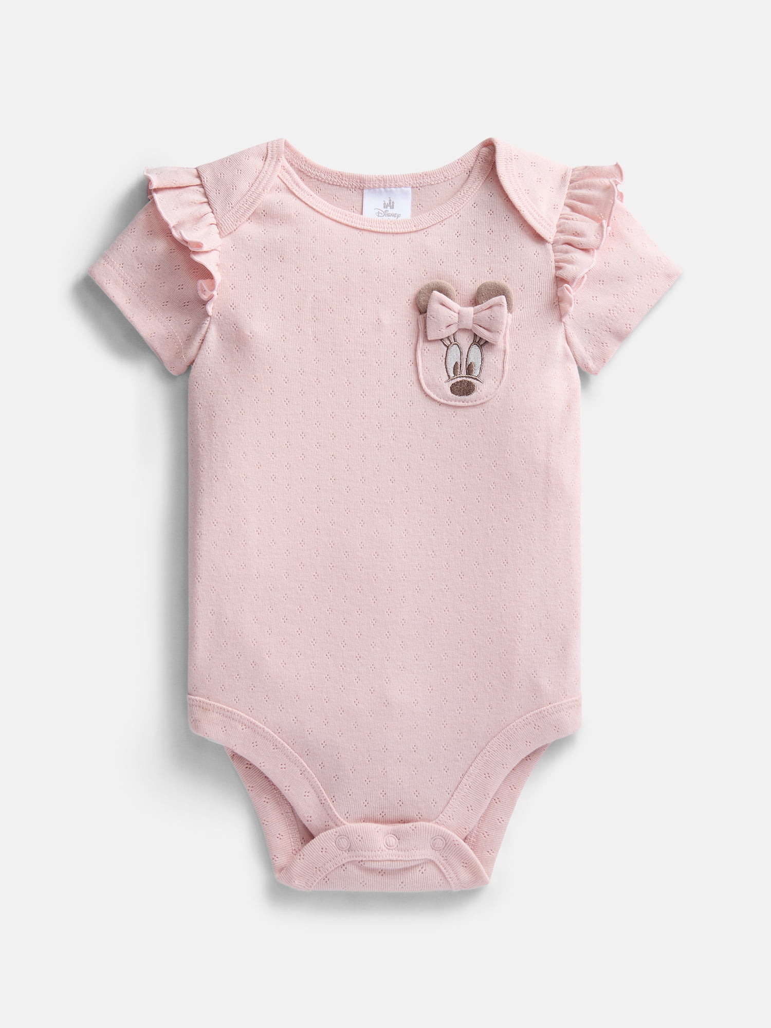 Disney Baby Wishes + Dreams Minnie Mouse Bodysuits with Short Sleeves, 3-Pack, Sizes Newborn-18M