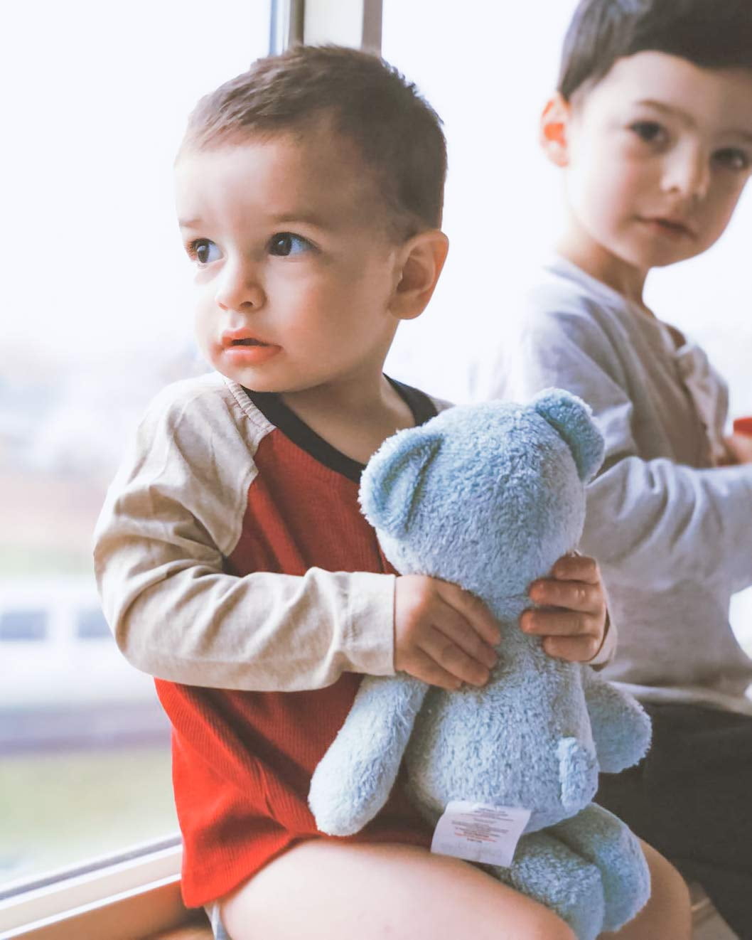 Thermal-Aid Zoo — Buckley The Blue Bear — Kids Hot and Cold Pain Relief Heating Pad Microwavable Stuffed Animal and Cooling Pad — Easy Wash, Natural Sleep Aid — Pregnancy Must-Haves for Baby