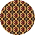 thumbnail image 1 of Ahgly Company Machine Washable Indoor Round Transitional Night Red Area Rugs, 5' Round, 1 of 7
