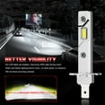thumbnail image 2 of H1 LED Headlight High Beam or Low Beam Bulbs Conversion Kit Super Bright White, Pack of 4, 2 of 10