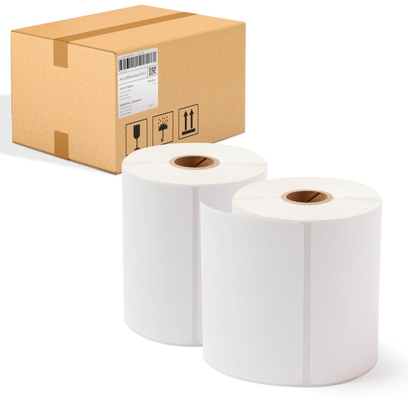 Direct Thermal Shipping Labels, White, 4000 count, 4 x 6 in, 1 inch Core Thermal Paper Rolls