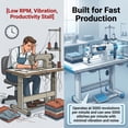 thumbnail image 7 of QUHEE Industrial Sewing Machine, 550W Servo Motor and Table Stand, 5000 Stitches Per Minute Heavy-duty Lockstitch Sewing Machine, Clear Control Panel and Electro-mechanization Intelligent Start-stop, 7 of 7