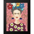 thumbnail image 2 of Moore, Regina 15x18 Black Modern Framed Museum Art Print Titled - Frida Floral I, 2 of 5