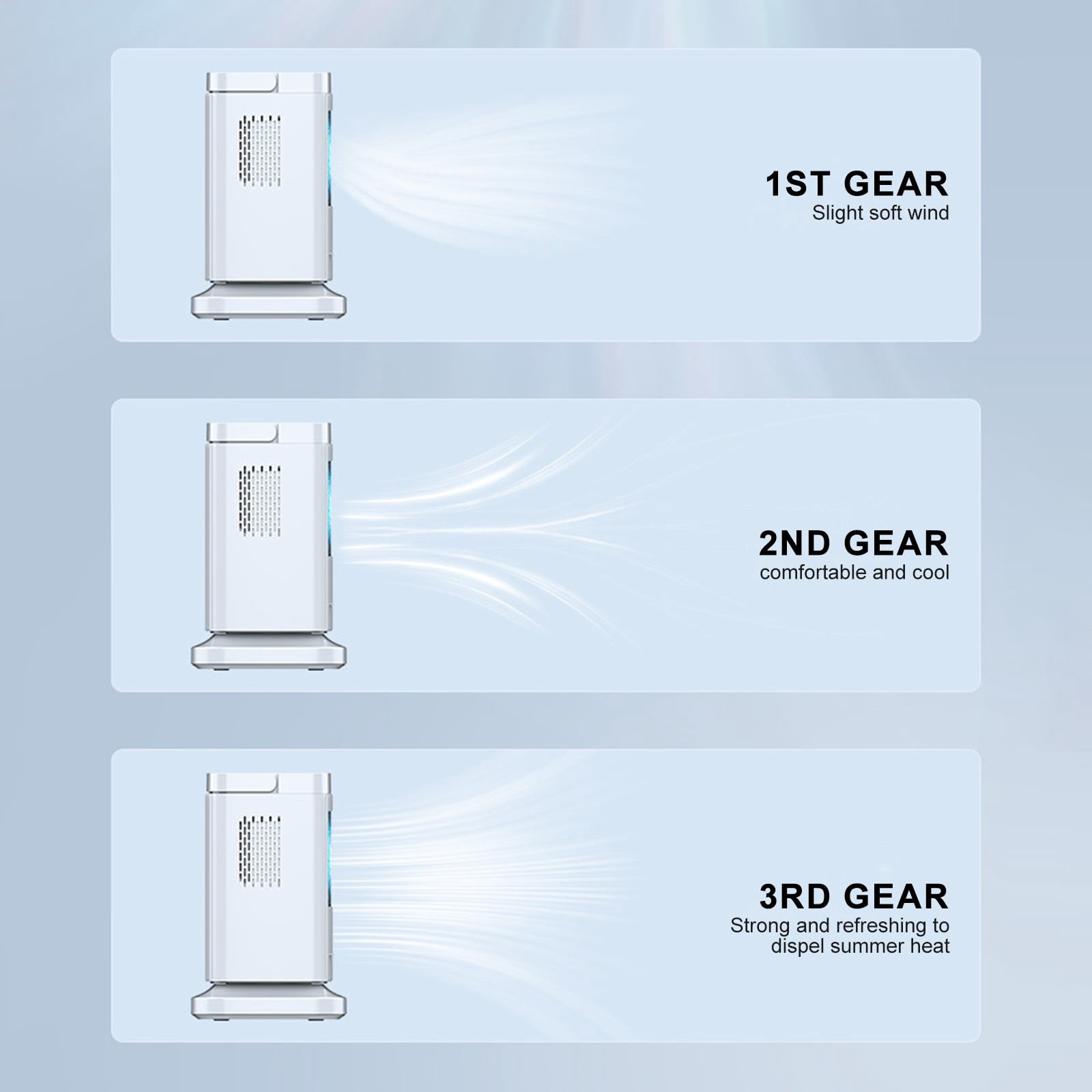Portable Evaporative Air Cooler Fan, Personal Mini AC Unit for Home Office, Quiet Cooling Fan for Bedroom