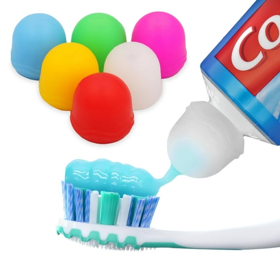 SqueezMe 3 Pack Self-Closing Toothpaste Caps for Bathroom Hygiene No Mess or Waste for Kids and Adults