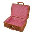 thumbnail image 1 of Luxshiny 1Pc Imitation Rattan Suitcase Light Brown Retro Woven Storage Decor Lock Design for Adults, 1 of 4