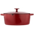 thumbnail image 2 of Cazuela redonda cubierta de hierro fundido esmaltado clásica del chef Cuisinart (rojo cardenal, 7 cuartos), 2 of 4
