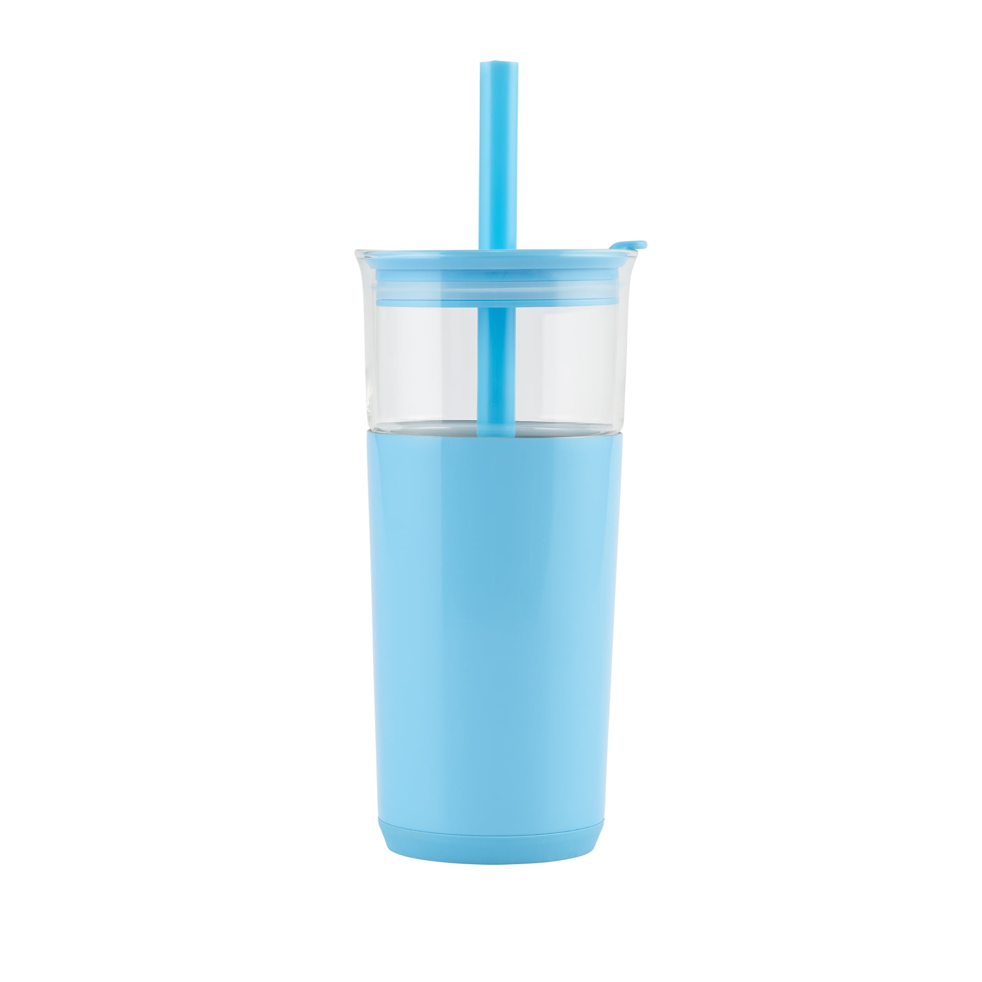 Reduce 20oz Aspen Vacuum Insulated Stainless Steel Glass Tumbler With Lid  And Straw Glacier : Target