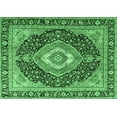 thumbnail image 1 of Ahgly Company Indoor Rectangle Medallion Emerald Green Traditional Area Rugs, 5' x 7', 1 of 4