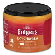 Folgers 100% Colombian Medium Roast Ground Coffee Canister 22.6oz (5 Pack)