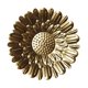 thumbnail image 1 of Escultura colgante de fondo artístico de pared con círculo dorado de hierro para oficina B, 1 of 9