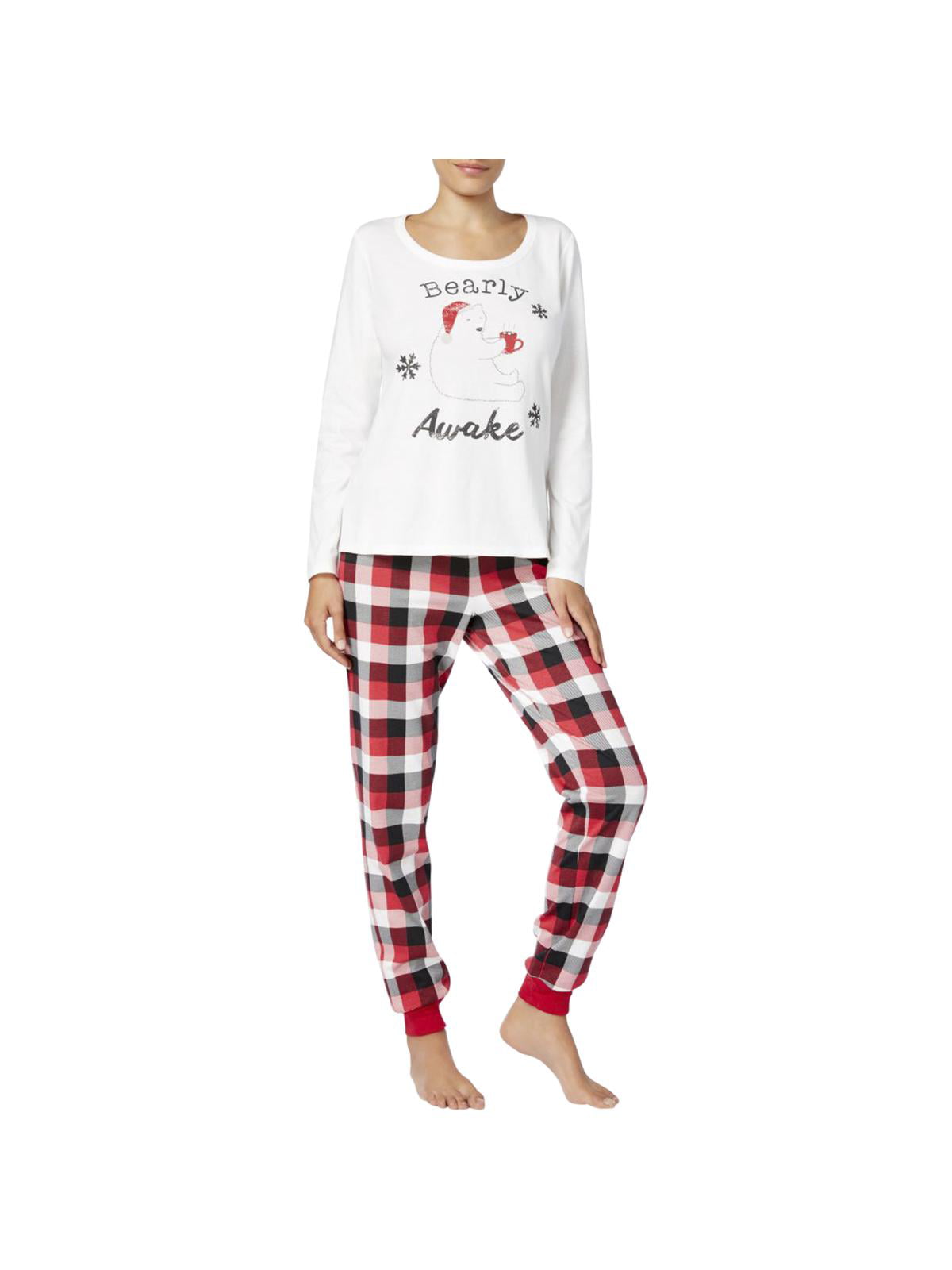 Family PJs Womens Bearly Awake Winter Holiday Two-Piece Pajamas ...