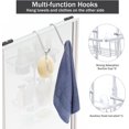 thumbnail image 4 of Hanging Shower Caddy Bathroom Shower Organizer Shelves with 4 Hooks and Soap Rack, Silver, 4 of 6