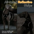 thumbnail image 5 of rabbitgoo Escape Proof Dog Harness, Soft Padded Full Body Pet Harness, Reflective Adjustable No Pull Vest with Lift Handle and Lesh Clip for Large Dogs Walking Hiking Training, Black, 5 of 12