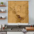 thumbnail image 5 of Yellow Marble Texture Sheer Curtains 54 Inches Long, Country Ombre Fluid Aesthetic Light Filering Curtains, Breathable Simi Curtain Privacy Drapes for Kitchen Bathroom Small Window Treatment, 5 of 9
