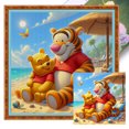 thumbnail image 1 of Hilo Algodón Ecológico Bordado Punto Cruz Impreso Winnie The 11CT 45x45cm, 1 of 9