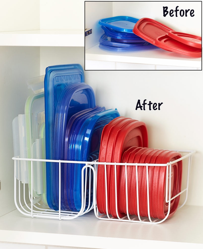 Lid Organizer for Kitchen Pantries Large