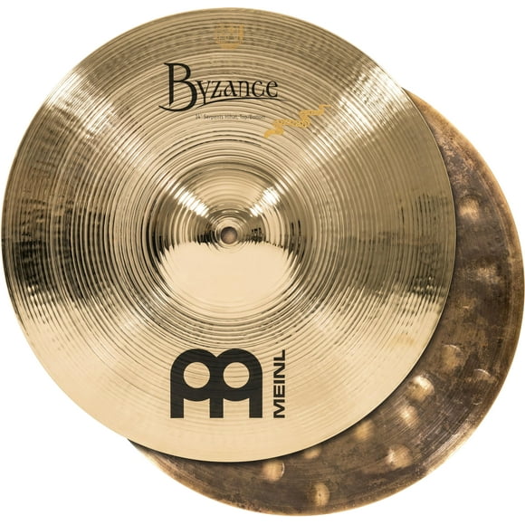 Meinl Cymbals Byzance 14" Brilliant Serpents Hihats (Hi hat) — Made in Turkey — Hand Hammered B20 Bronze, 2-Year Warranty (B14SH-B)