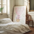 thumbnail image 3 of Pink Hot Air Balloon, Magic Unicorn, Stars, Girl Nursery - Illustration Whimsical Watercolor Pastel Hot Air Balloon Animal Unframed Wall Art Print 6 x 8 inches, 3 of 13